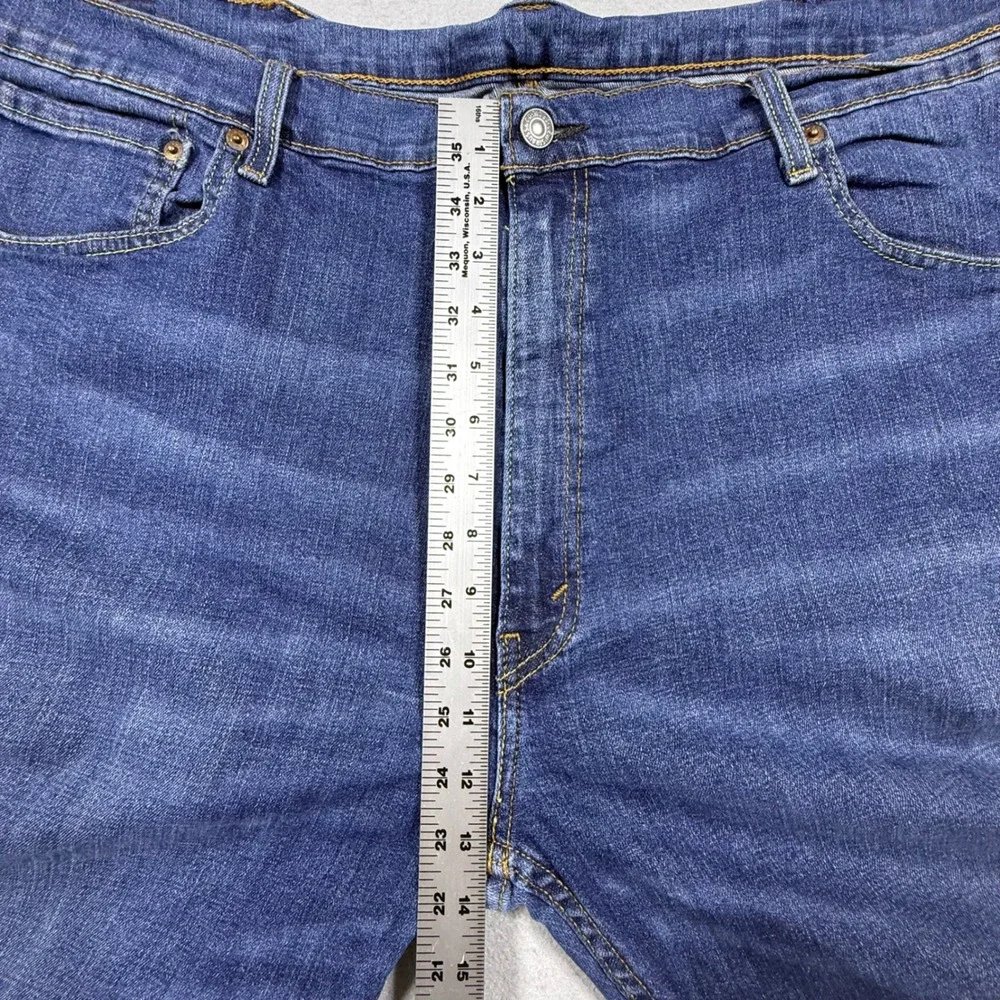 Levis 559 Relaxed Straight Jeans Mens 46x30 Medium Wash Blue Denim